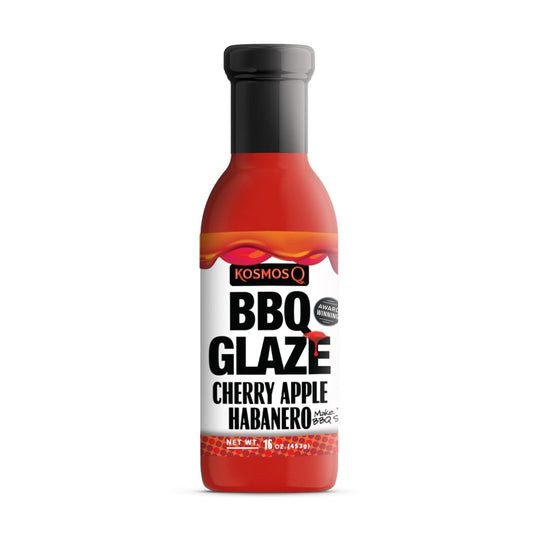 Kosmos Q Cherry Apple Habanero BBQ Glaze - 15.5 Oz Bottle for Sticky & Flavorful Barbecue - Thick BBQ Glaze for Competition Ready Mouth-Watering Meat (Cherry Apple Habanero)