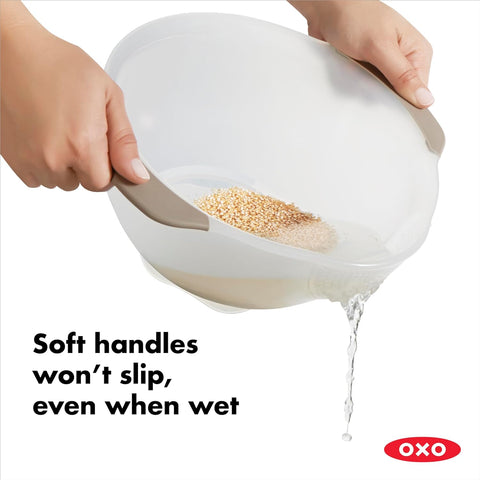 Image of OXO Good Grips Rice & Small Grains Washing Colander, 15.4 X 23.3 X 13.9 Cm