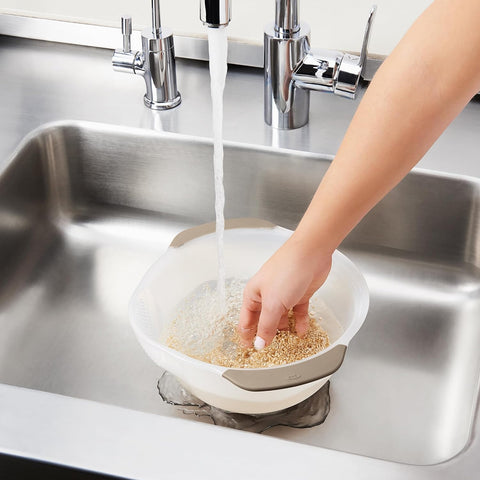 Image of OXO Good Grips Rice & Small Grains Washing Colander, 15.4 X 23.3 X 13.9 Cm