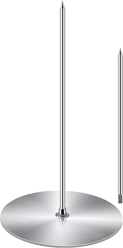 ZAUGONTW Vertical Skewer Grill - Stainless Removable Vertical Brazilian Barbecue Grilling Rack Meat Spit - Perfect for Steak, Whole Chickens, Whole Fish, Large Meat