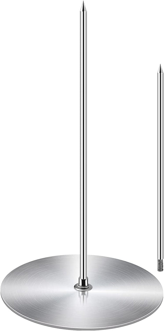 ZAUGONTW Vertical Skewer Grill - Stainless Removable Vertical Brazilian Barbecue Grilling Rack Meat Spit - Perfect for Steak, Whole Chickens, Whole Fish, Large Meat