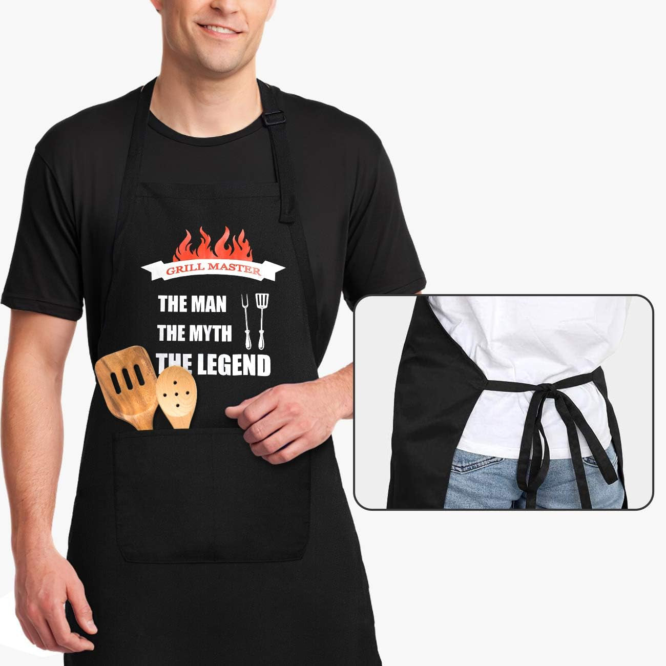 Aprons for Men, Mens Apron, Funny Aprons for Men, Adjustable Neck Strap Waterproof and Oilproof Best for Grilling, Husband Birthday Gift, Gifts for Husband, Father'S Day Gifts for Dad.