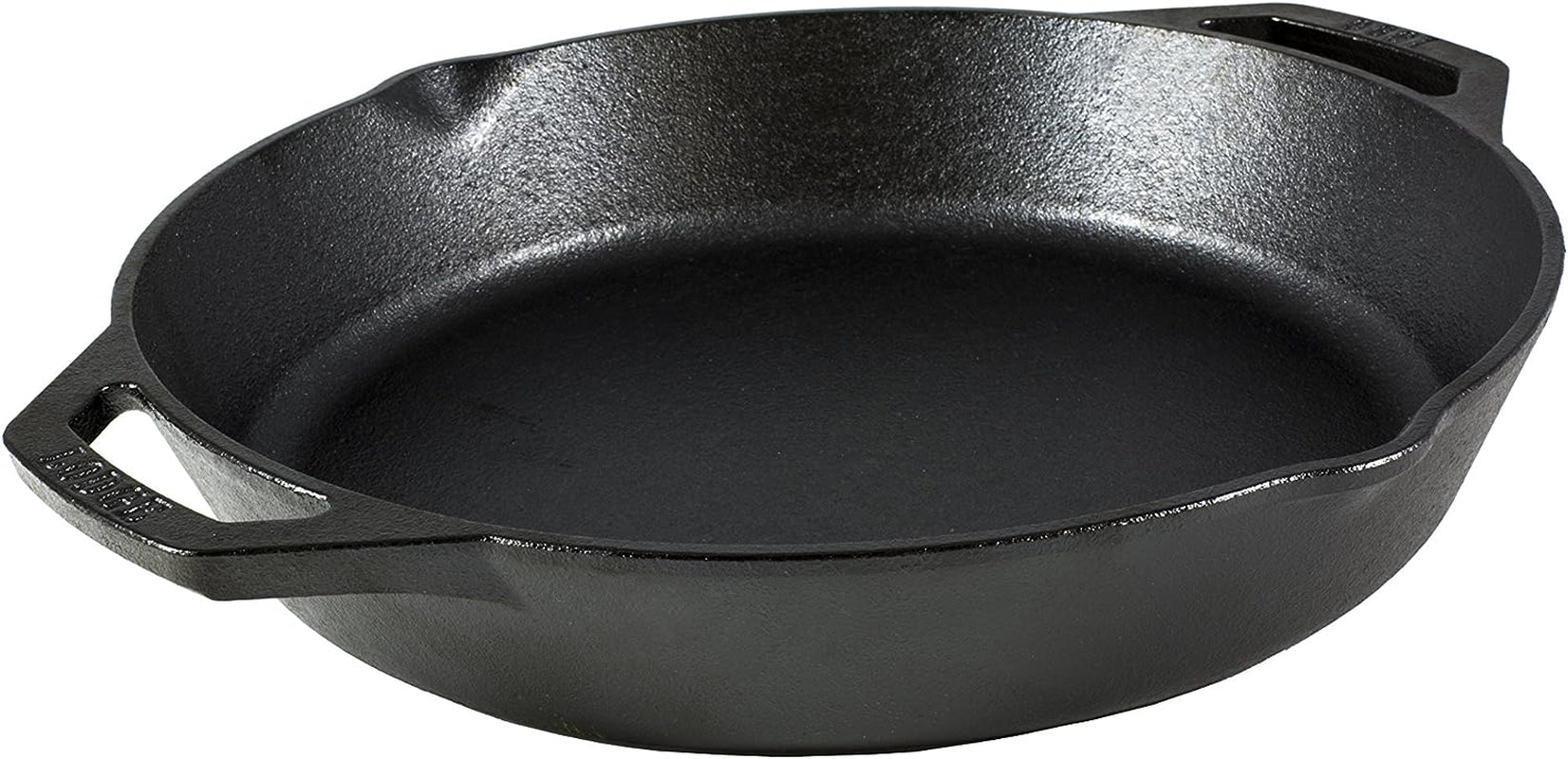 Lodge 12 Inch Pre-Seasoned Cast Iron Skillet - Dual Assist Handles - Use in the Oven, on the Stove, on the Grill, or over a Campfire - Black