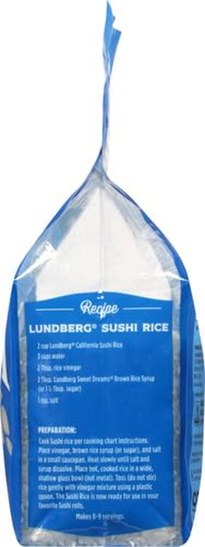 Lundberg Family Farms - Organic California Sushi Rice, Japanese Style Short Grain Rice, Perfectly Sticky, Pantry Staple, Non-Gmo, Gluten-Free, USDA Certified Organic, Vegan, Kosher (32 Oz) (Pack of 2)
