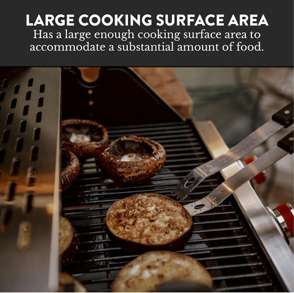 Gasone GP-1030S One 3 Burner Stainless Steel– Outdoor Cabinet Style with Wheels-High-Temperature Paint Coating Gas BBQ Grill – Elegant and Luxurious Design, Black