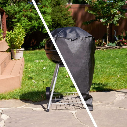 Mr. Bar-B-Q Universal Fit Kettle BBQ Grill & Smoker Cover, round Barbecue Grill Covers, Heavy Duty Waterproof Smoker Cover (27.5” Diameter X 35” Tall)