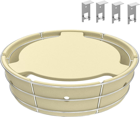 Charkettle Charcoal Firebox Kit, Ceramic Basket with Heat Deflector Compatible with Weber 22-Inch Kettle Charcoal Grills