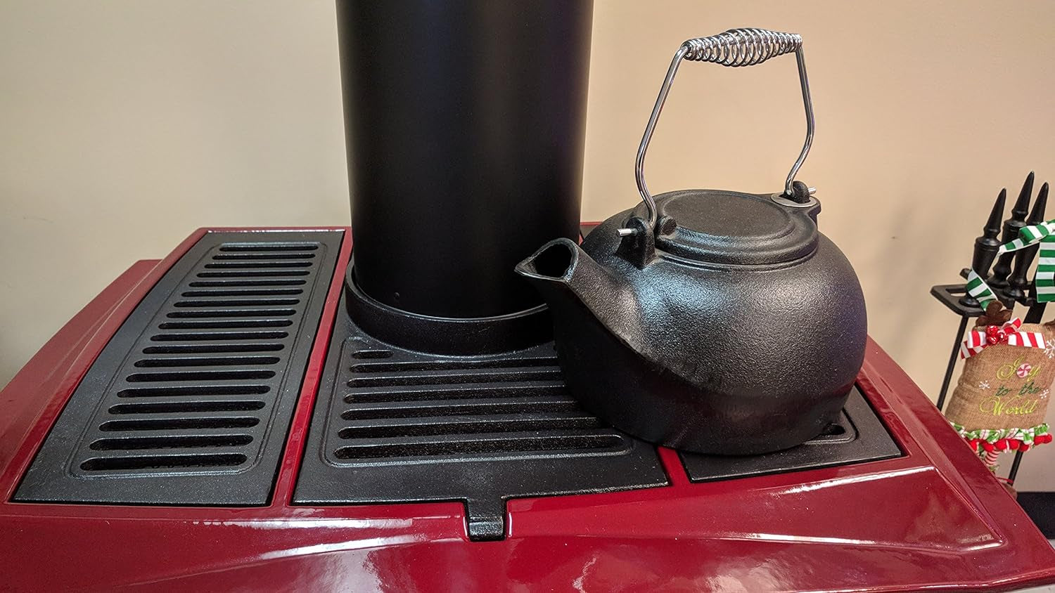 US Stove Company Kettle Fireplace 3Qt Black, L
