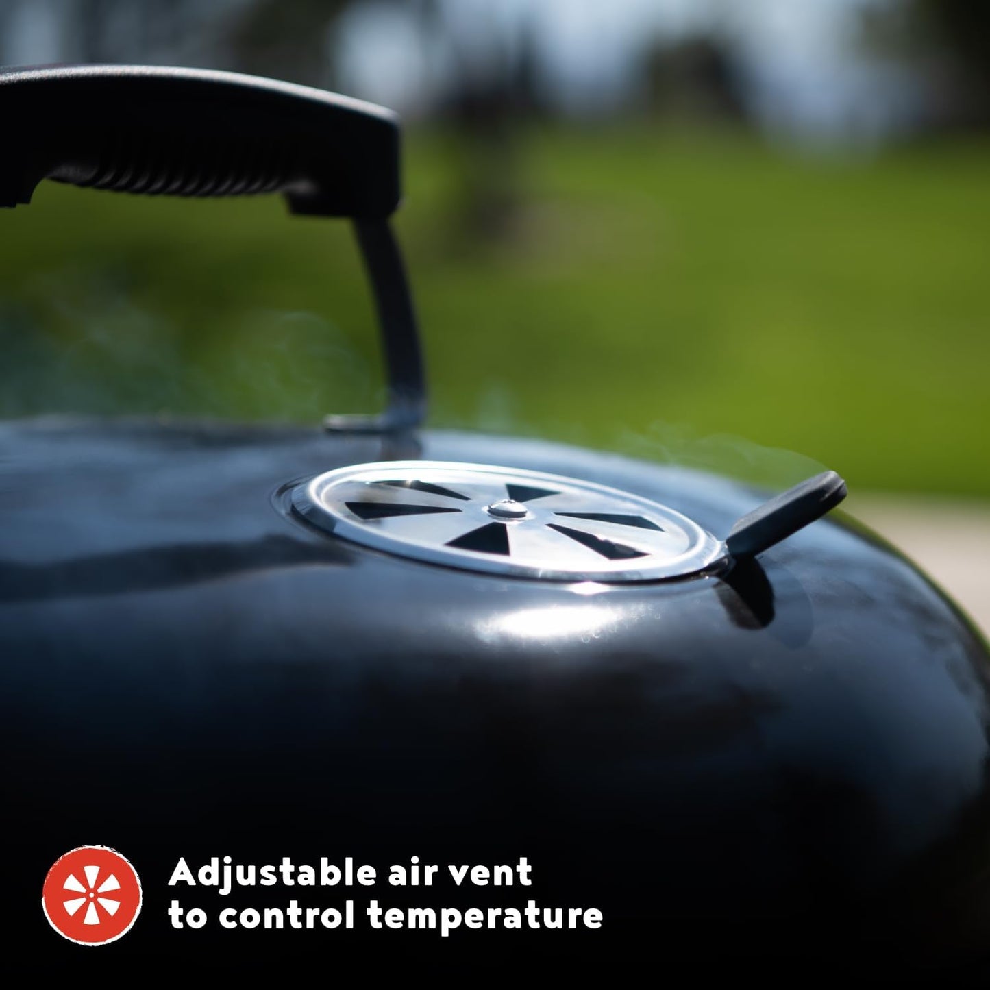 Premium Charcoal Grill, 18" Heavy Duty Charcoal Kettle Grill, Outdoor Cooking, Camping Patio, Backyard, Tailgating, Black