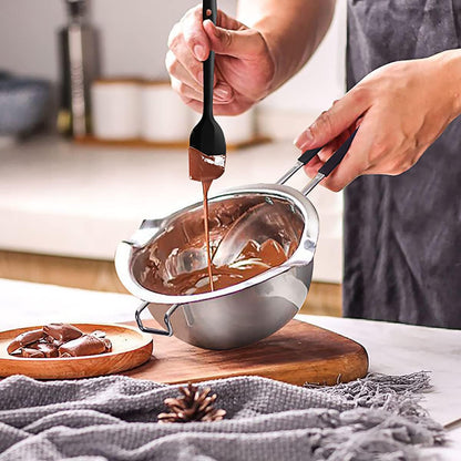 Double Boiler Pot 1200ML/1.1QT, Stainless Steel Chocolate Melting Pot for Melting Chocolate, Candy, Candle, Soap, Wax
