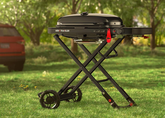Weber the Weber Traveler Portable Gas Grill, Stealth Edition