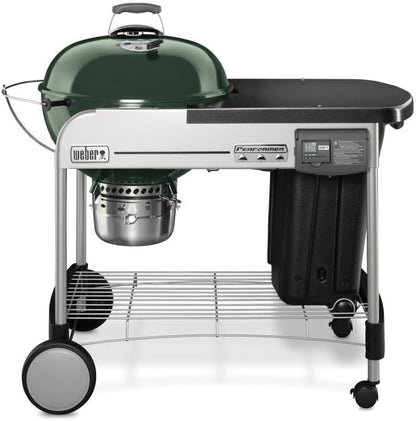 Weber Performer Deluxe Charcoal Grill, 22-Inch, Touch-N-Go Gas Ignition System, Green
