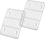 E-Far Small Baking Rack Set of 2, Stainless Steel Metal Roasting Cooking Racks, Size – 8.6"X6.2", Non Toxic & Rust Free, Fit for Small Toaster Oven, Dishwasher Safe