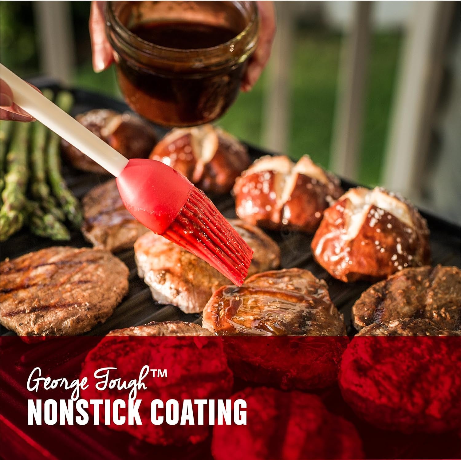 George Foreman Indoor Outdoor Electric Grill, Non-Stick Grill Griddle Plate, Healthy Grilling Drip Tray Reduces Fat, Portable Barbeque