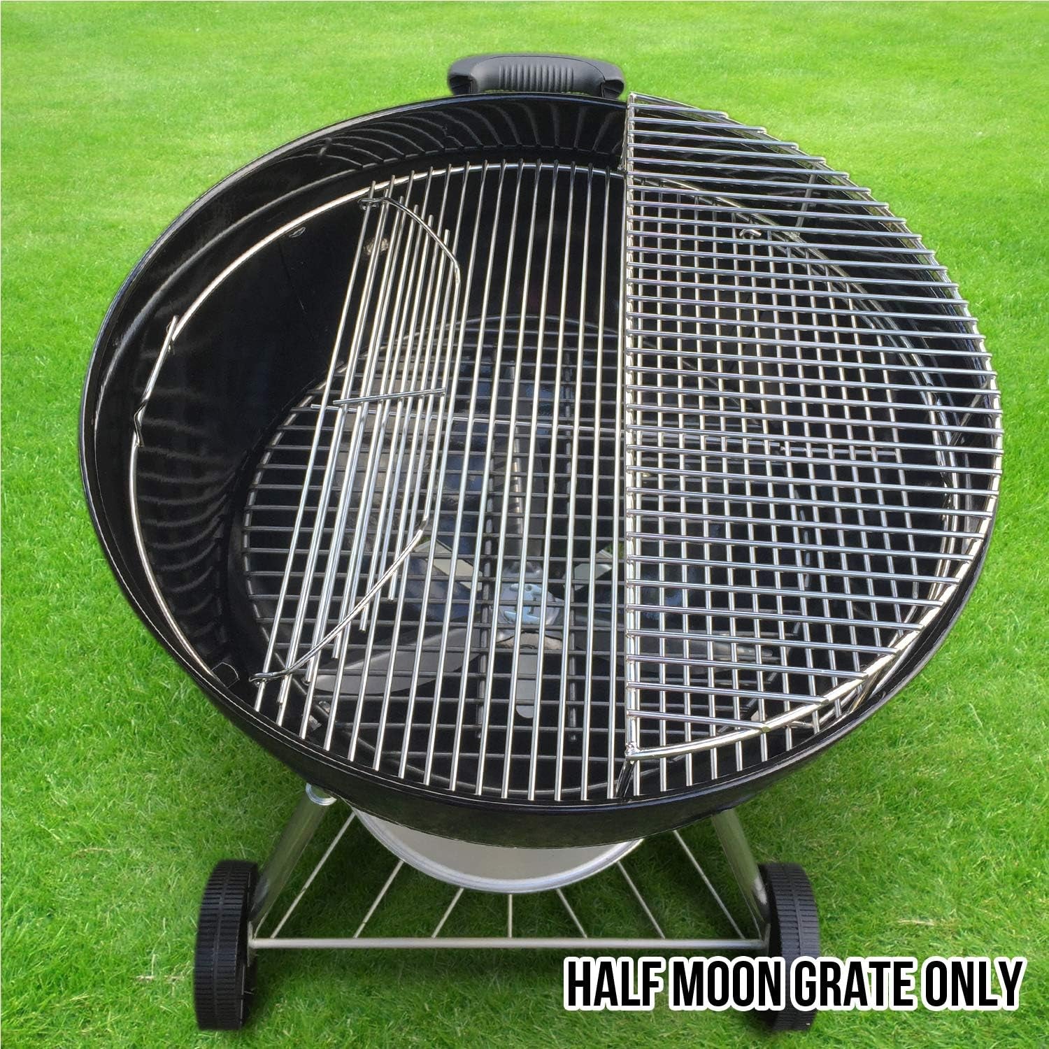 The Original 'Upper Deck' Stainless Steel Grilling Warming Smoking Rack Charcoal Grill Grate- for Use with 22 Inch Kettle Grills- Charcoal Grilling Accessories and Grill Tools Grill Rack