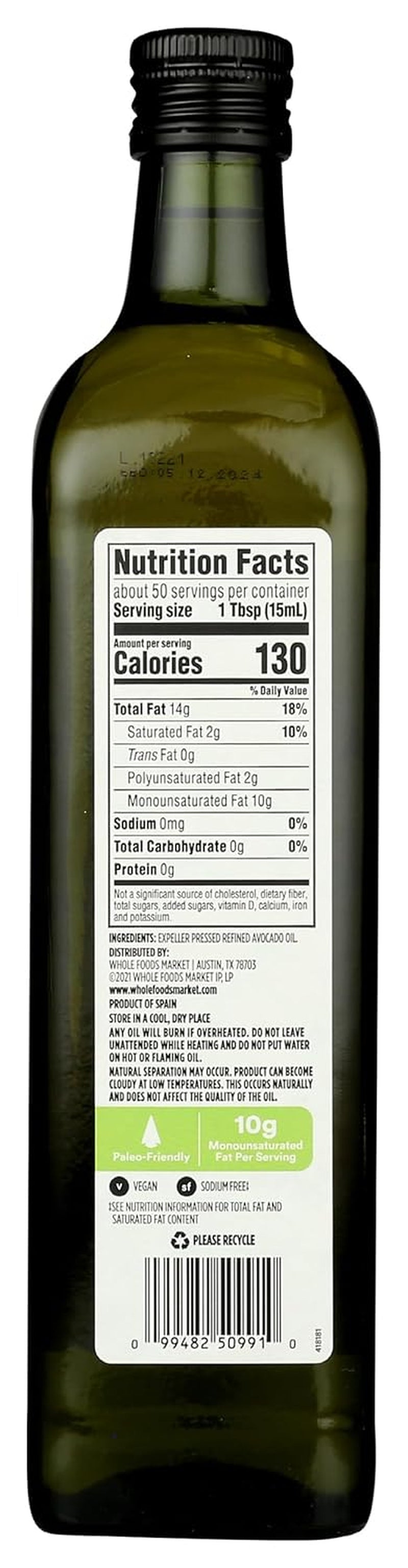 365 by Whole Foods Market, Avocado Oil, 25.4 Fl Oz