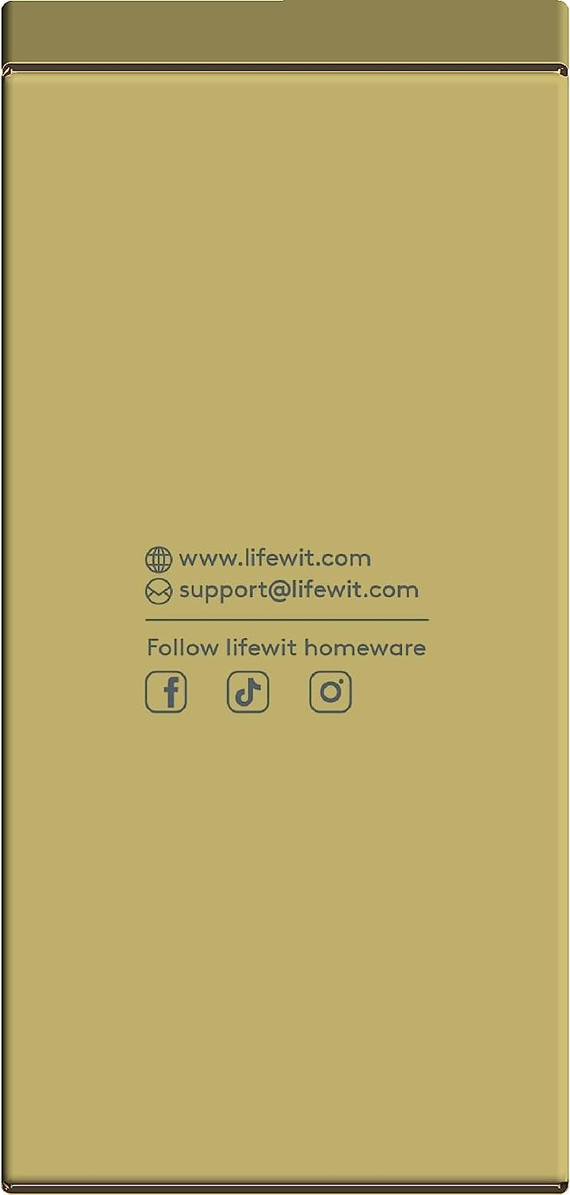 Lifewit Rice Dispenser 25 Lbs(11.3Kg), Rice Storage Container Sealed Moisture Proof with Measuring Cup for Kitchen Pantry Household, Bpa-Free