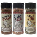 BBQ Dad Gifts for Men - Pork Barrel BBQ Spices and Seasonings Sets - BBQ Gift Set - Grill Holiday Spice Basket: Pork Rub, Steak Seasoning and BBQ Rub, and Chicken Seasoning and BBQ Rub (Spices and Seasonings Sets)