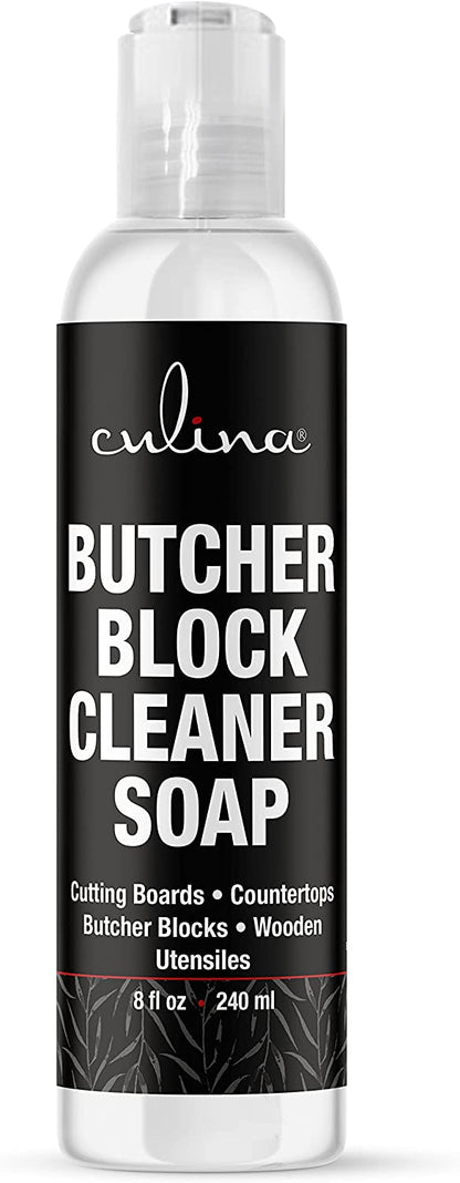 Culina All Natural Cutting Board Butcher Block Countertop wooden Utensils soap cleaner - LivanaNatural 