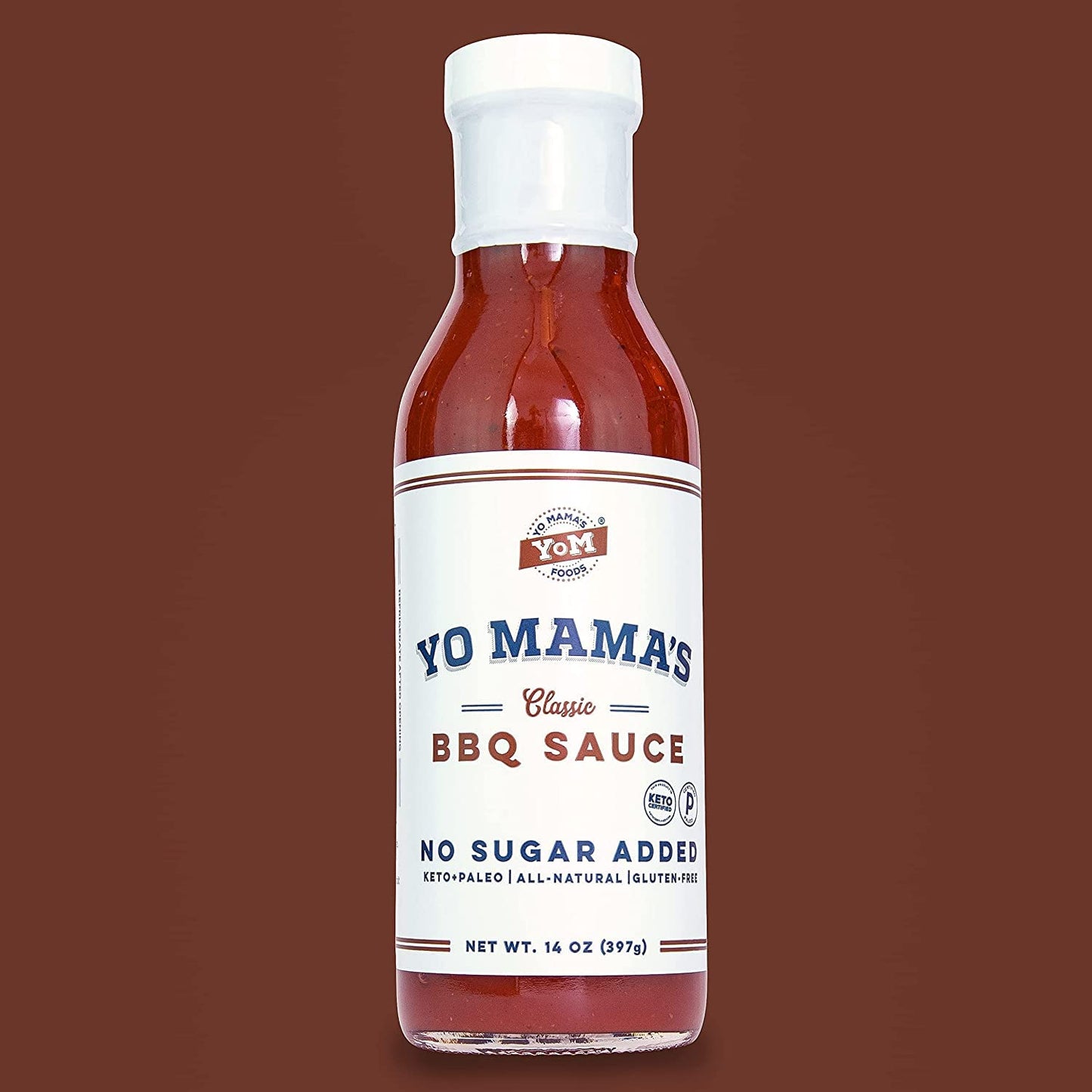 Keto Barbecue BBQ Sauce by Yo Mama'S Foods – (Pack of 2) - Vegan, No Sugar Added, Low Carb, Low Sodium, Gluten Free, Paleo, and Made with Whole Non-Gmo Tomatoes!