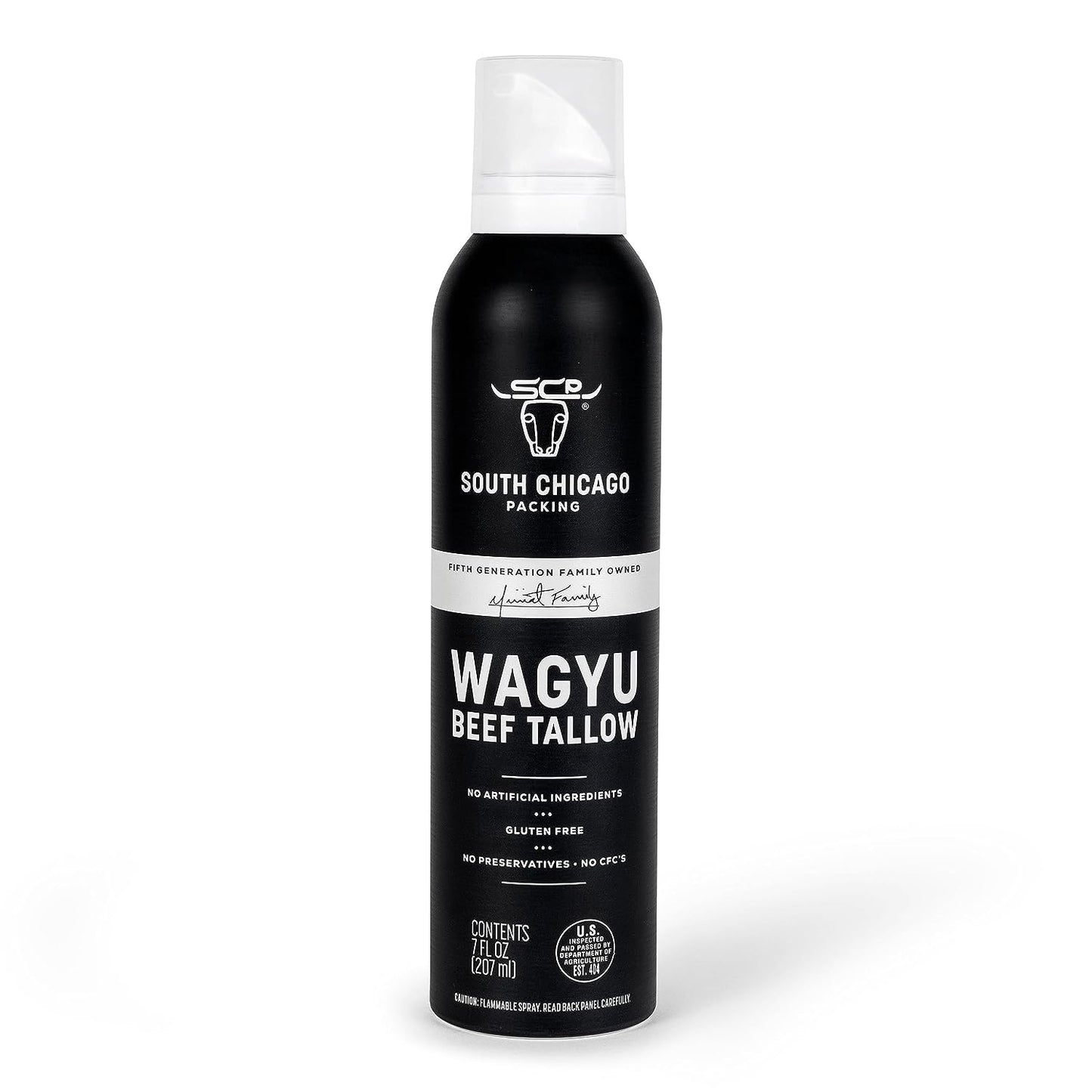 South Chicago Packing Wagyu Beef Tallow Spray, 7 Ounces Liquid, Paleo-Friendly, Keto-Friendly, 100% Pure Wagyu