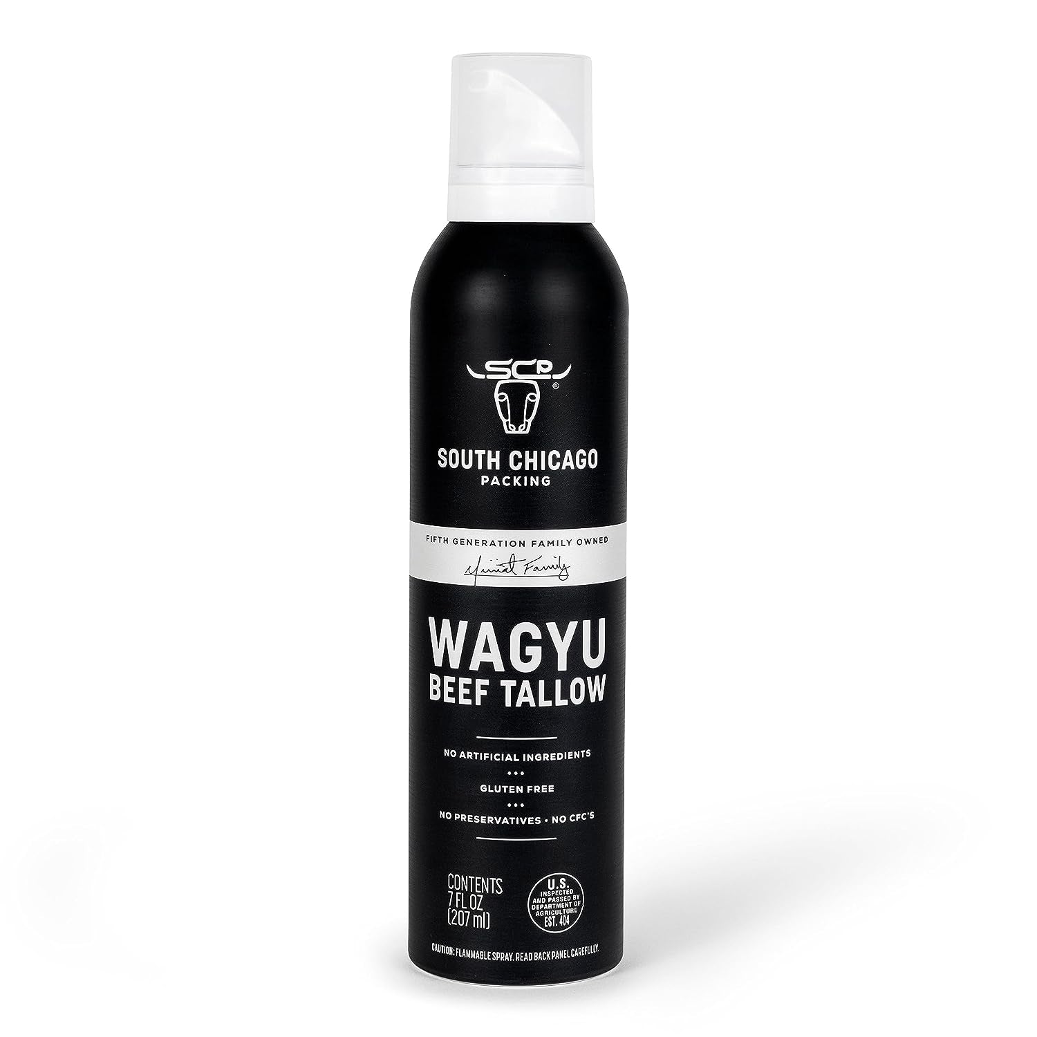 South Chicago Packing Wagyu Beef Tallow Spray, 7 Ounces Liquid, Paleo-Friendly, Keto-Friendly, 100% Pure Wagyu