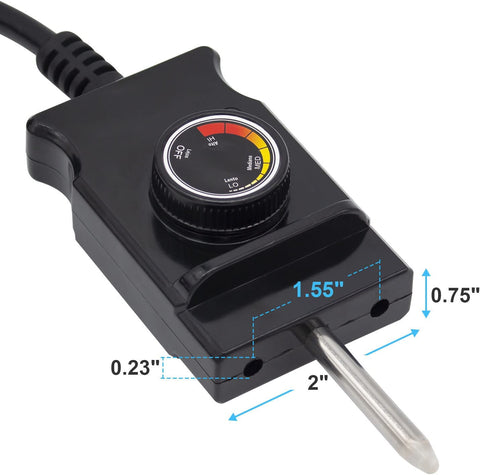 Image of Adjustable Controller Thermostat Probe Cord for Masterbuilt MB20070210/MB25075517 Analog Electric Smokers, Fits Most of Outdoor Cooking Electric Smokers and Grills Heating Element