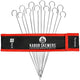 Flat Stainless Steel Kabob Skewers 12 Pack (17 Inch)