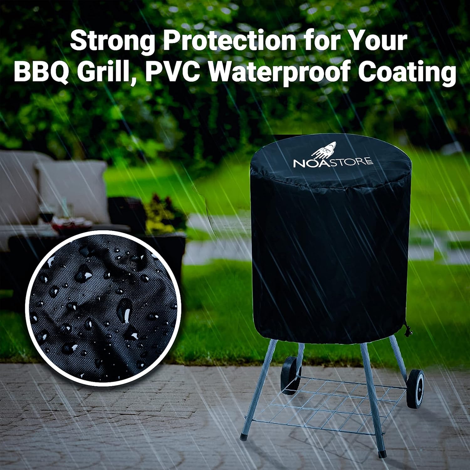 BBQ Grill Cover | 15 Inches | 210D Gas Grill Covers Heavy Duty Waterproof Used as Smoker Cover, Gas Stove Cover, Griddle Cover, Kettle Grill Cover and BBQ Cover