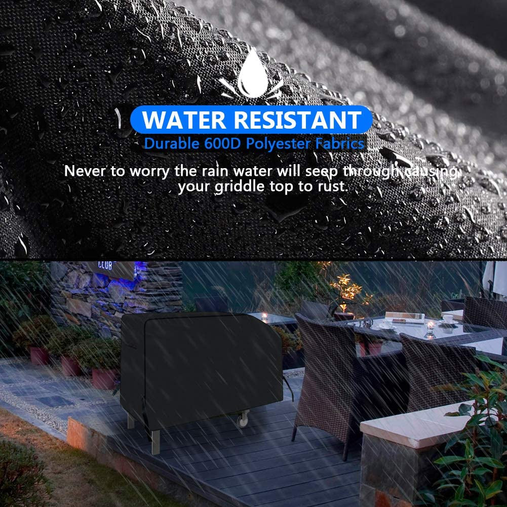 NEXCOVER 28 Inch Griddle Cover | for Blackstone 28 Inch 2 Burner Griddle Cooking Station | Waterproof Heavy Duty Gas Grill Cover | 600D Polyester Anti-Uv Canvas Flat Top BBQ Cover with Support Pole.