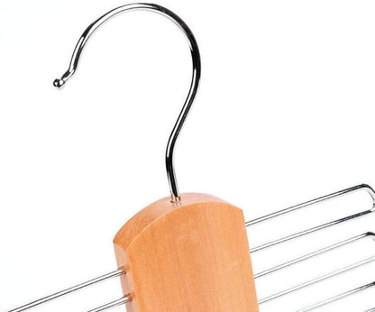 Wood Tie Rack Holder,Premium Wooden Necktie and Belt Hanger,Rotate to Organizer and Storage Rack with Non-Slip Clips Finish 20 Hooks,360Degree Swivel Space Saving Organizer for Men