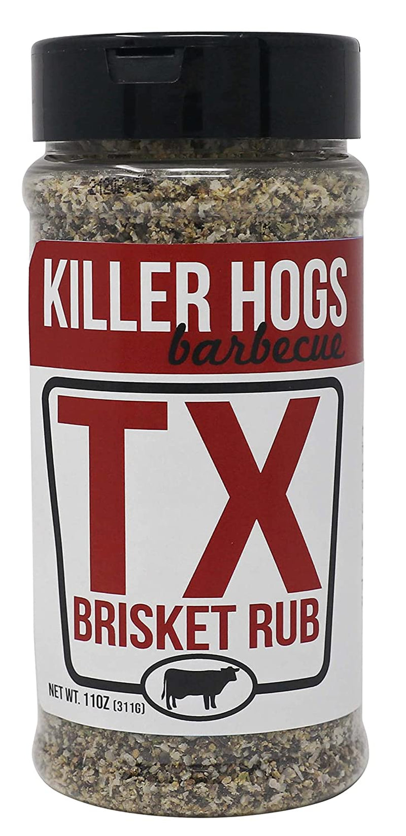 Killer Hogs BBQ TX Brisket Rub | Championship BBQ and Grill Seasoning for Texas Brisket | Great on Brisket, Ribs, Steaks, or Turkey | 11 Ounces