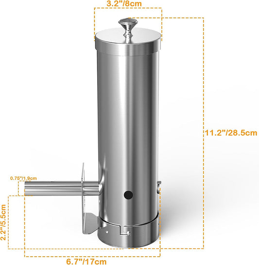 Cold Smoke Generator with Lid & Air Pump, Portable Electric BBQ Smoker, Wood Pellets Outdoor Smoker, Grill Accessory Barbecue Tools for Meat Vegetable, Hot & Cold Smoking, Stainless Steel