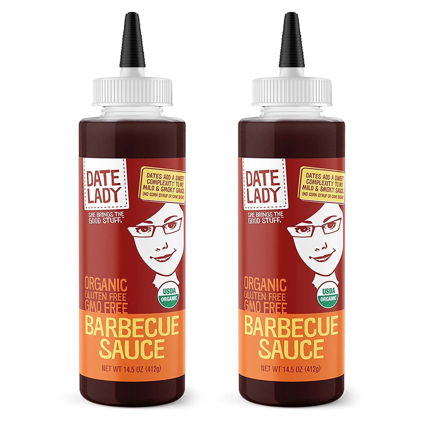 Organic BBQ Sauce | Gluten Free | Paleo Friendly | No Corn Syrup or Cane Sugar | No Added Flavors or MSG (2-Pack) Vegan Sauce