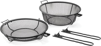 Outset 76182 Chef'S Jumbo Outdoor Grill Basket and Skillet with Removable Handles