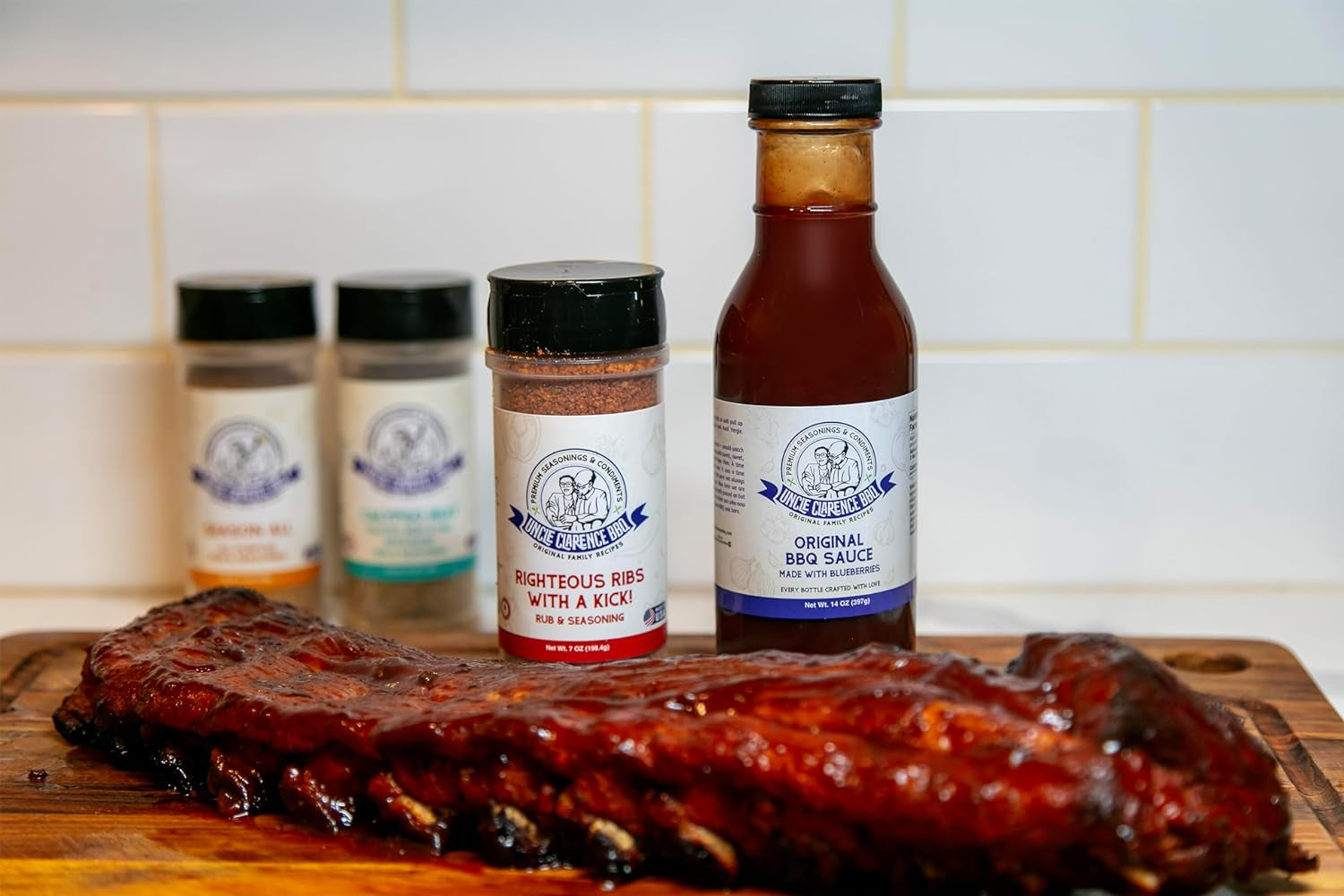 Uncle Clarence Original BBQ Sauce Made with Blueberries 2 Pack All Natural Barbecue Sauce Non GMO, No Preservatives, Vegan Great for Pork, Chicken, Beef, Vegetables
