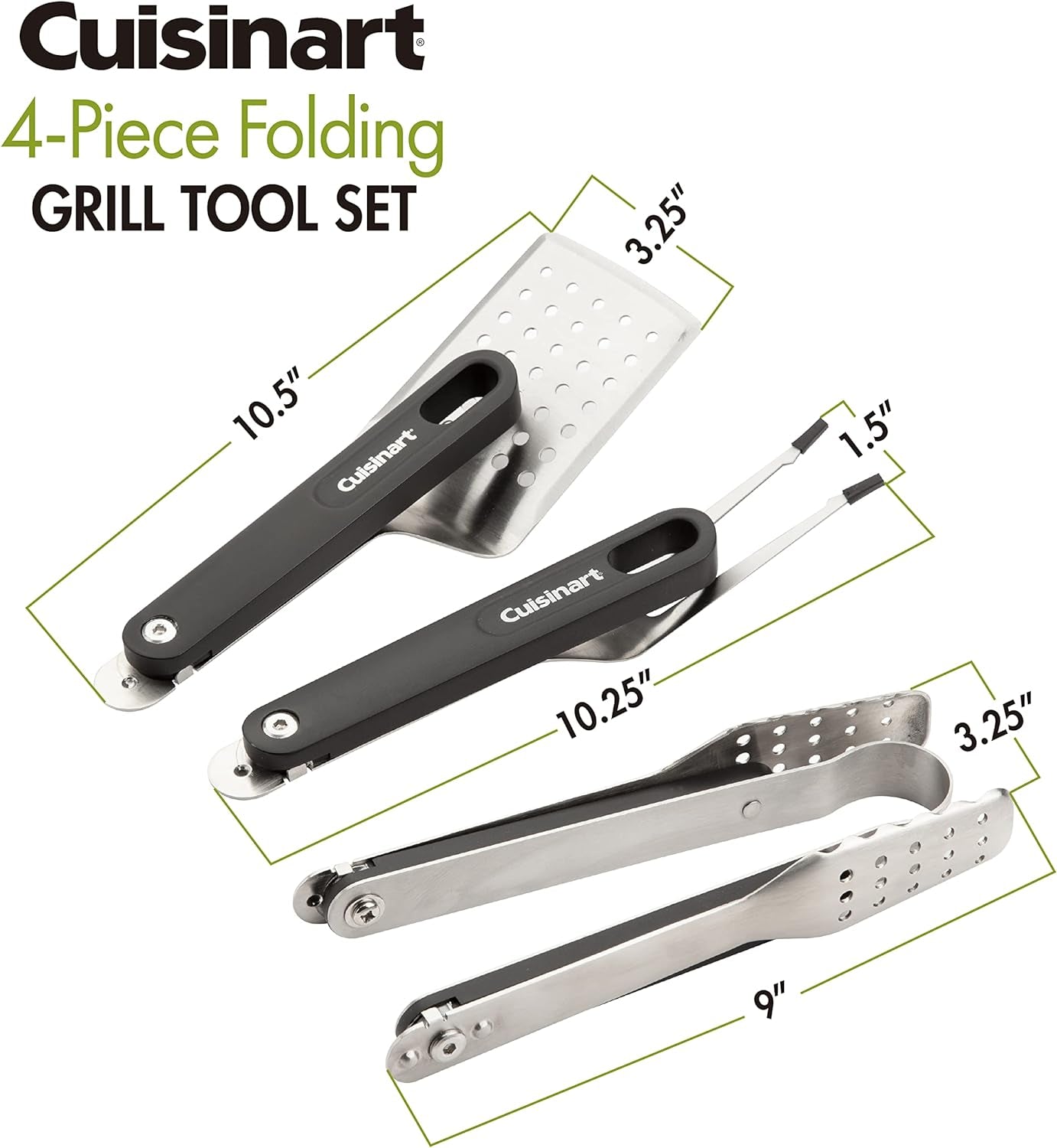 CGS-1000 4-Piece Folding Grill Tool Set
