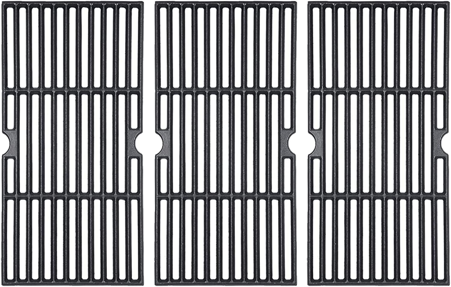 Grill Grates Replace for Charbroil 463420508, 463420509, 463420511 463436213 463436214 463440109, Master Chef, Thermos, Backyard and Others Grills, 16 7/8" Cast Iron Grill Grates(Set of 3)