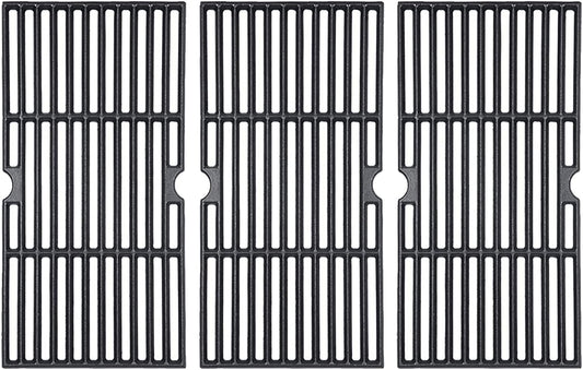 Grill Grates Replace for Charbroil 463420508, 463420509, 463420511 463436213 463436214 463440109, Master Chef, Thermos, Backyard and Others Grills, 16 7/8" Cast Iron Grill Grates(Set of 3)