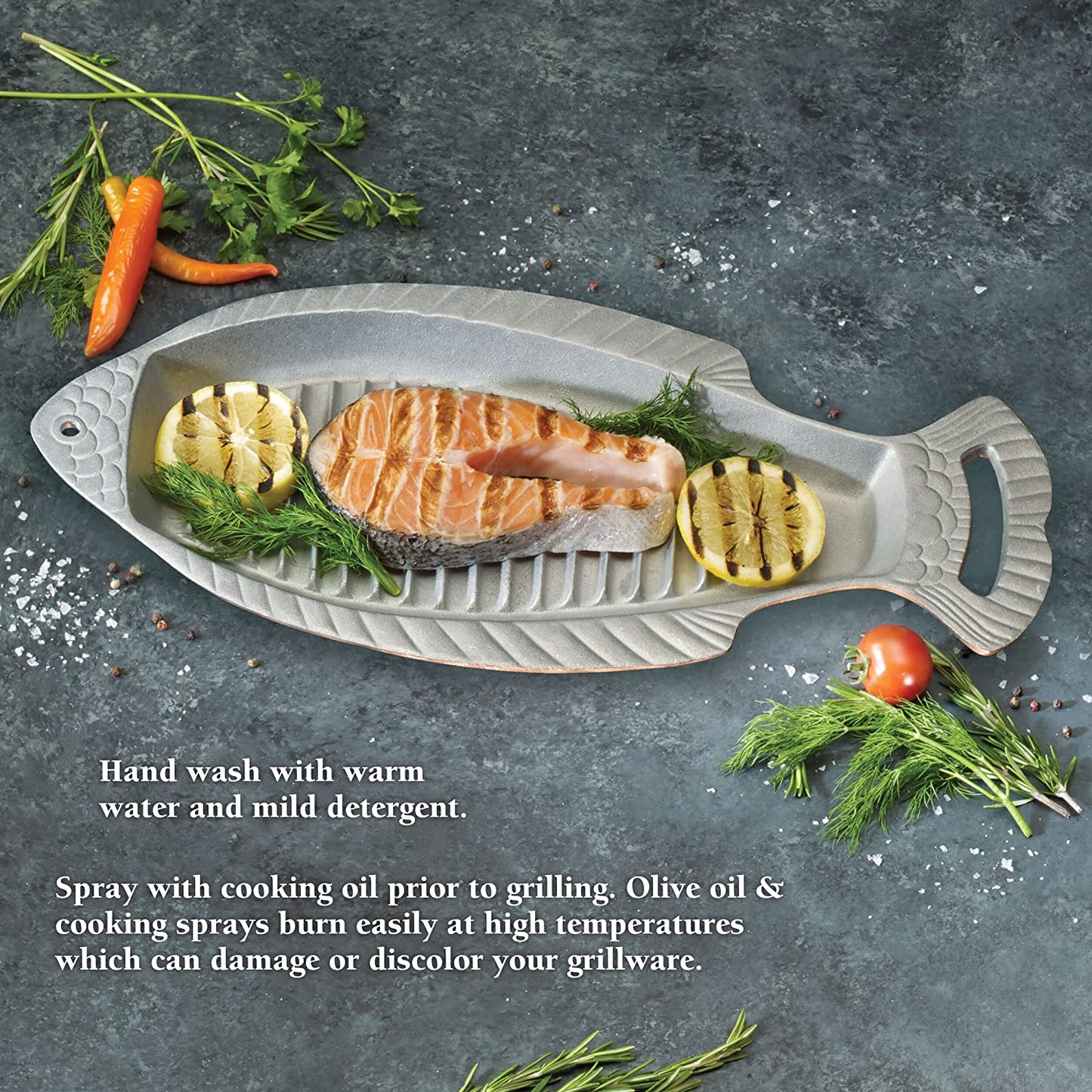 Gourmet Grillware Grilling Pan, Fish, 18.5-Inch by 8-1/2-Inch -