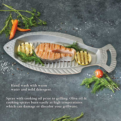 Gourmet Grillware Grilling Pan, Fish, 18.5-Inch by 8-1/2-Inch -