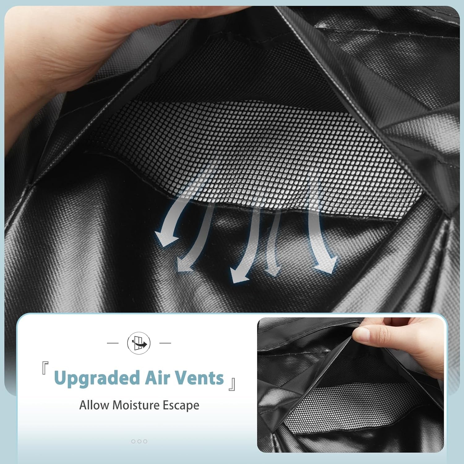 SHINESTAR Grill Cover for Weber Genesis 400 Series, Double Straps and Built-In Vents,Heavy Duty & Waterproof, Fits Grill up to 69 Inch Wide, Black