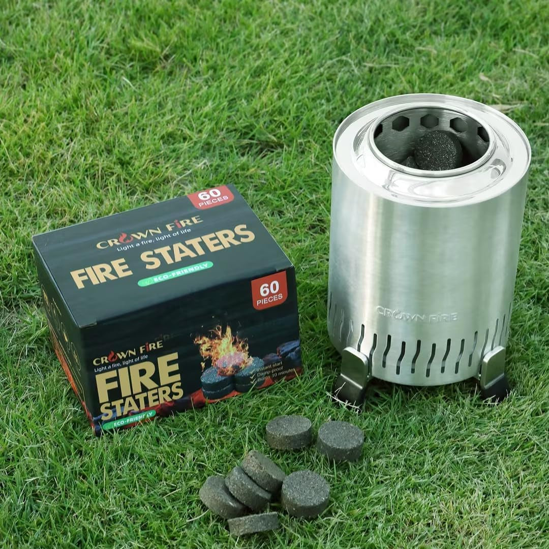 Fire Pit Starters for Solo Stove Mesa, 60 Count Fireplace Starter Great Accessories Tool for Grilling Camping Cooking Campfires and BBQ Light Fire Wood Charcoal and Sticks