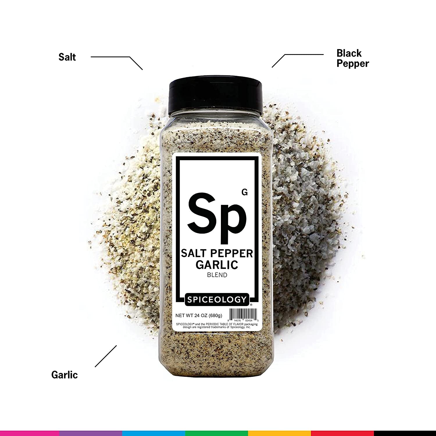 Spiceology - Salt Pepper Garlic - SPG - Use On: Steak, Chicken, Hamburgers, Brisket, Turkey, Stew - BBQ Rub - Seasoned Salt - Spices and Seasonings - Grill Seasoning