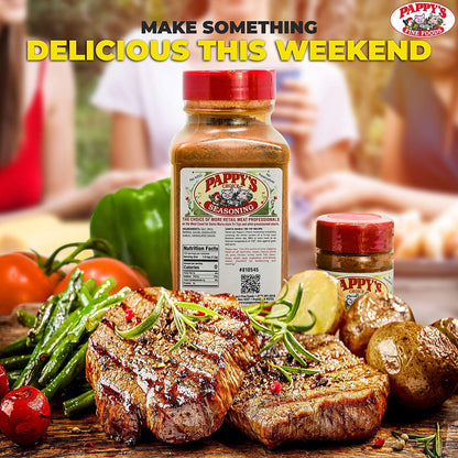 Pappy'S Choice Seasonings - Original. Perfect for Bbq and Smoked Brisket, Steak, Beef, Chicken, Fajita, Hogs, Rib, Seafood, Bagel, Popcorn, Jerk, Pizza and More.