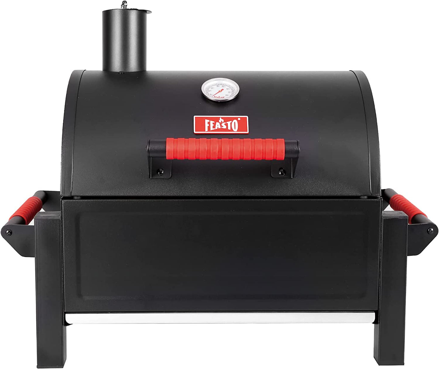 Feasto Portable Charcoal Grill Grates with Cast Iron Grill, Anti-Scalding Handles,Tabletop Grill with 354 Square Inches Cooking Area, for Outdoor Camping and Picnic, Black, L26.8’’X W20’’X H21.3’’