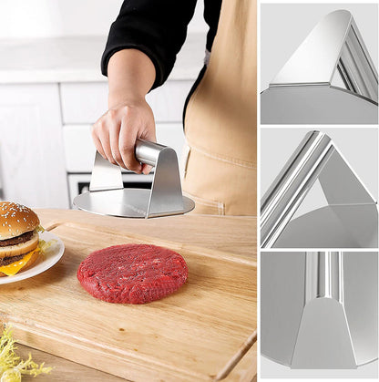 EPPARN Enlarged 6.3 Inch Smash Burger Press, Stainless Steel Burger Smasher for Griddle, Hamburger Press, Grill Press Bacon Press, Burger Press Smashburger