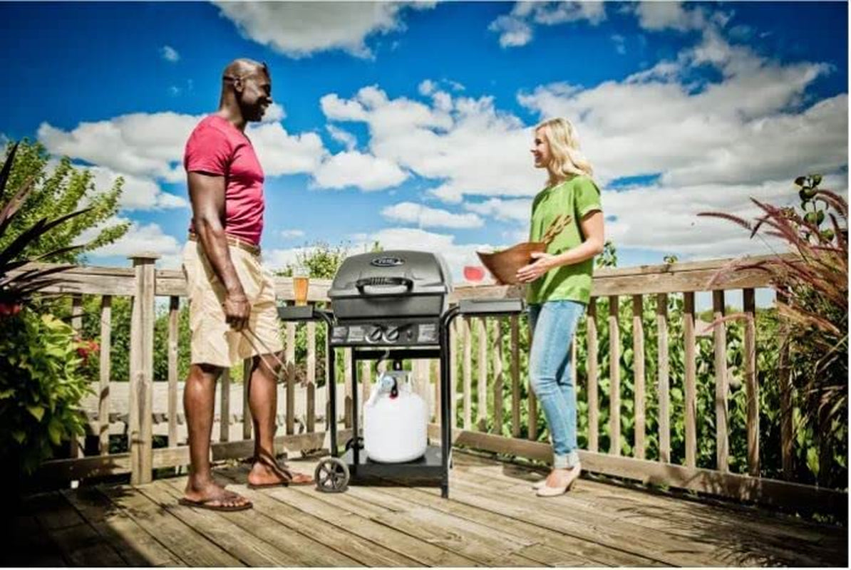 , 24025BMT, Cast 2-Burner, Liquid Propane Gas Grill, Black