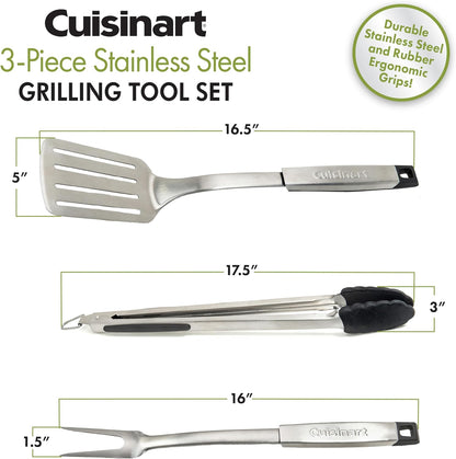 CGS-333 Professional Grill Tool Set (3-Piece),Black and Stainless Steel