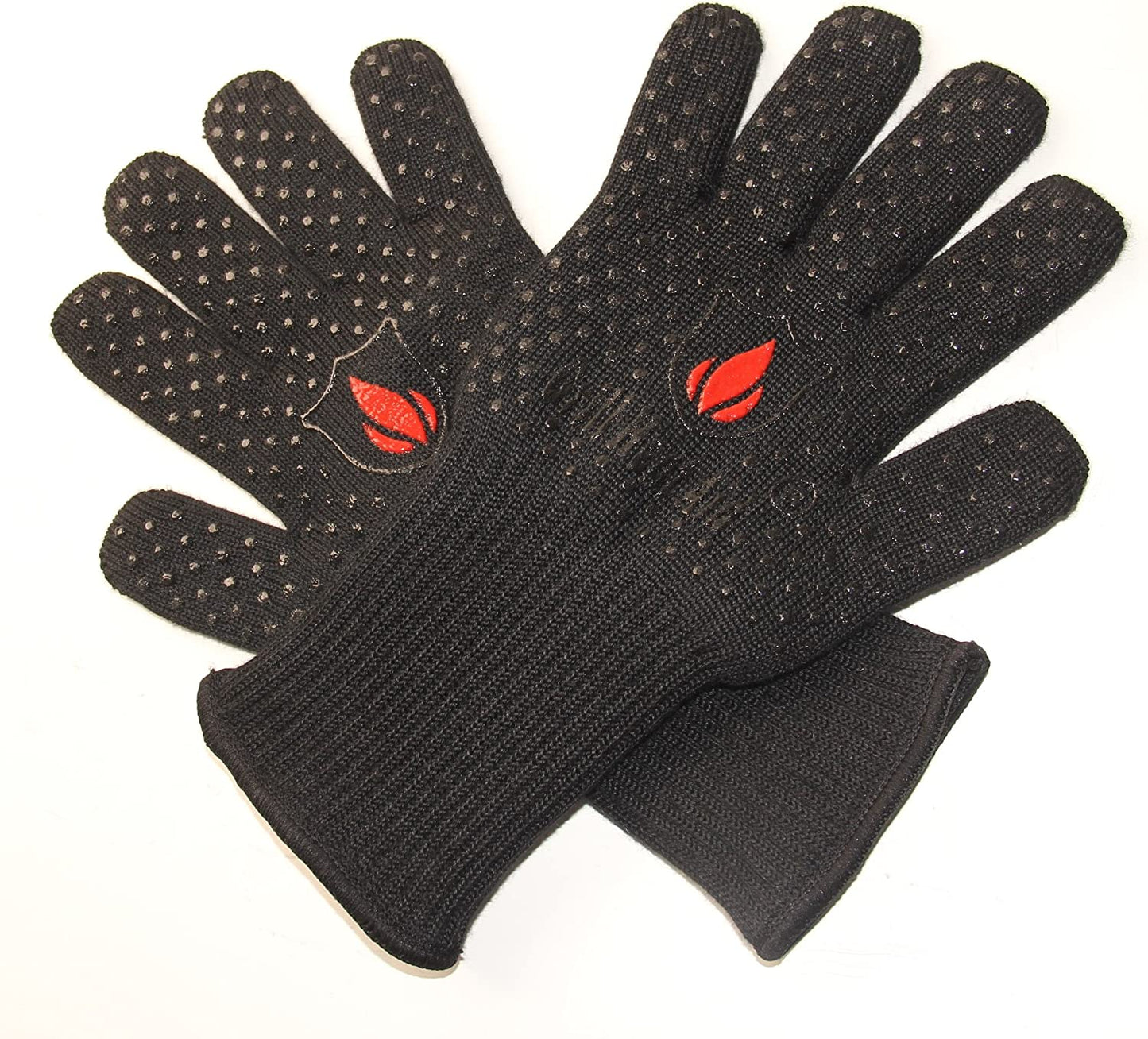 Extreme Heat Resistant Grill Gloves: Premium Insulated & Silicon Lined Fiber Mitts for Cooking, BBQ, Grilling, Frying & Baking for Indoor Outdoor, Kitchen & Oven